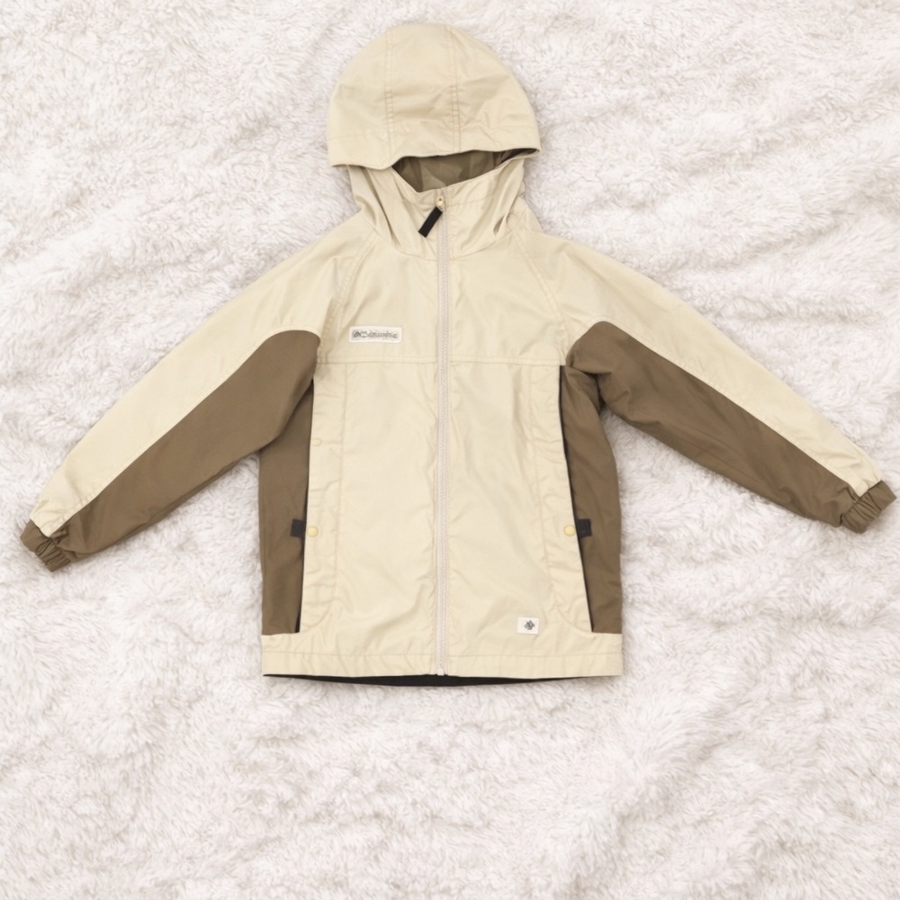 Columbia Youth Size 8 Hooded Spring Jacket Tan Brown